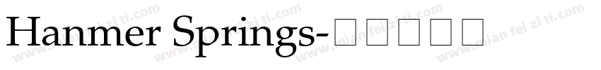 Hanmer Springs字体转换